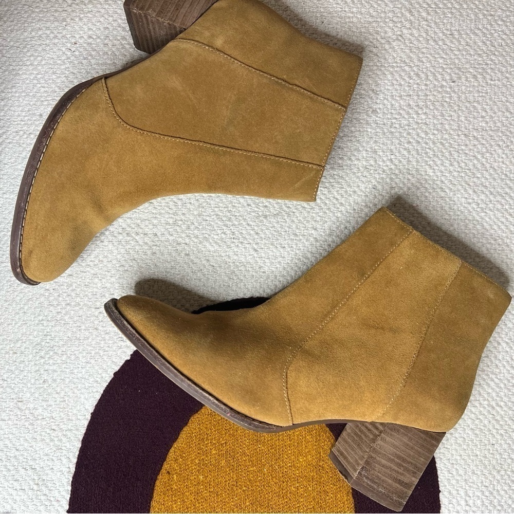 MADEWELL Bryce Suede Chelsea Boot in Camel Booties size 8.5 - Picture 6 of 7